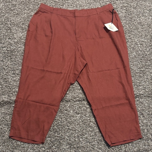 PLUS SIZE Ava & Viv  Brick Chinos Pants - Picture 1 of 9